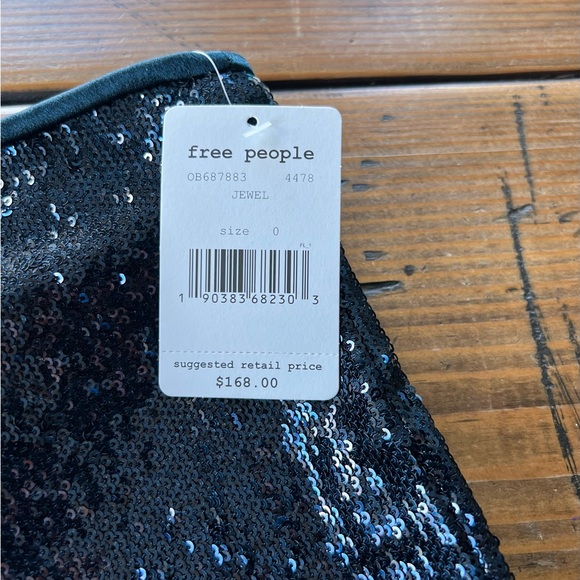 Free People sequins dress pants in deep blue Jewel size 0 - Picture 5 of 10